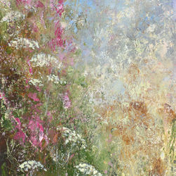 delicate oil painting of wildflowers in oils by Amanda Hoskin 