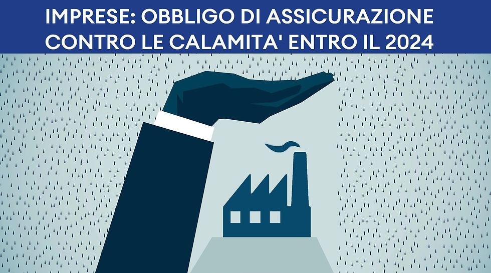 Obbligo di assicurazione contro le calamità per tutte le imprese