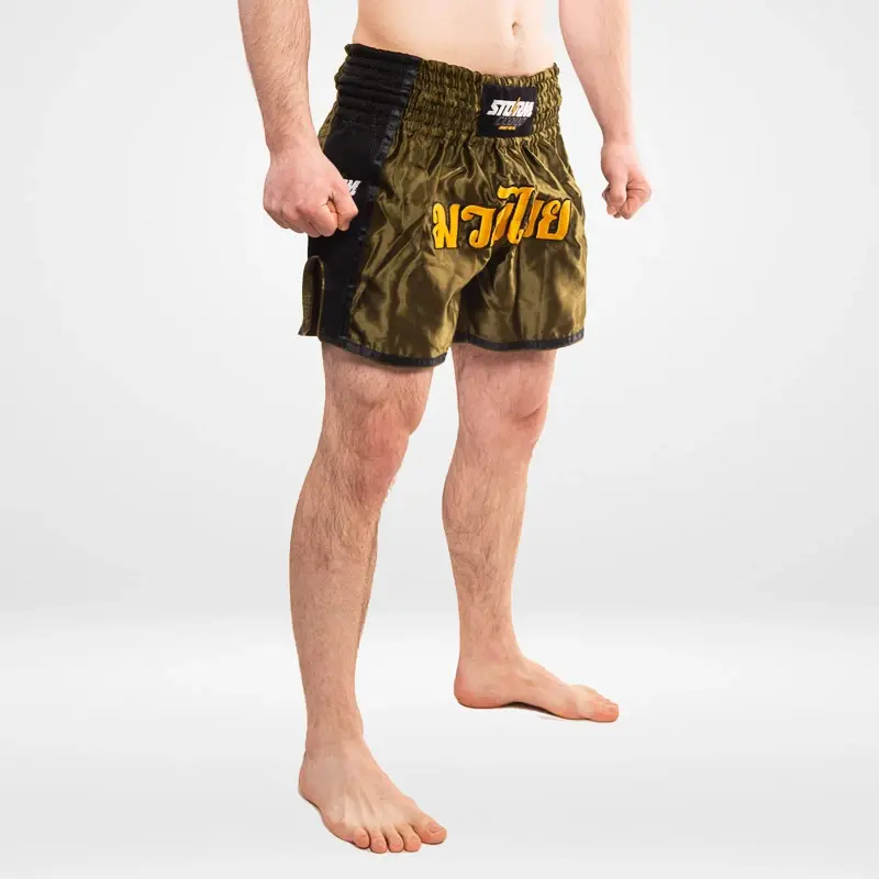 Thumbnail: StormCloud Muay Thai College Khaki Shorts