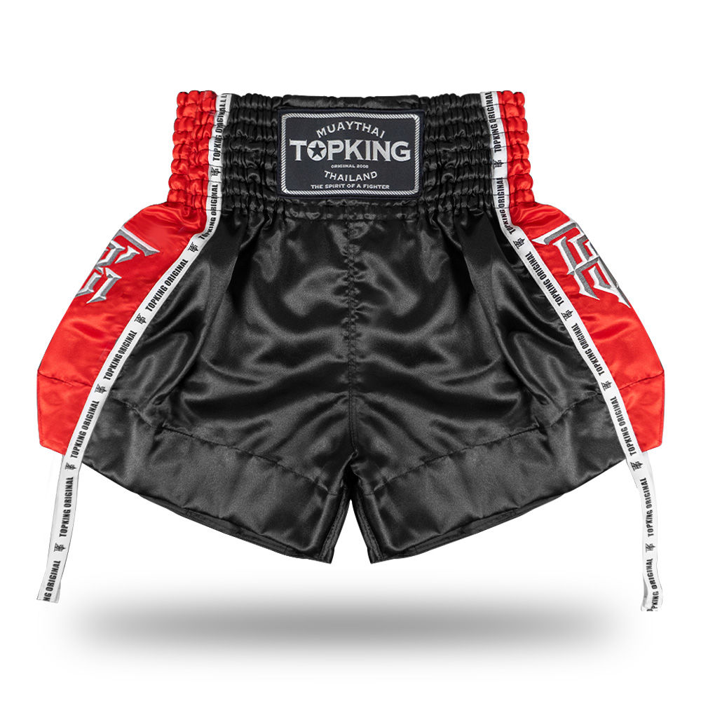 Top King Retro Muay Thai Shorts Red/Black – TKTBS-202