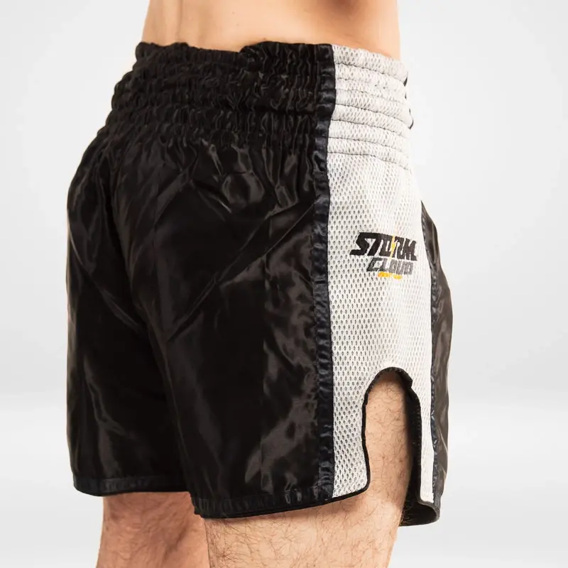 Thumbnail: StormCloud Muay Thai College Shorts Black/White