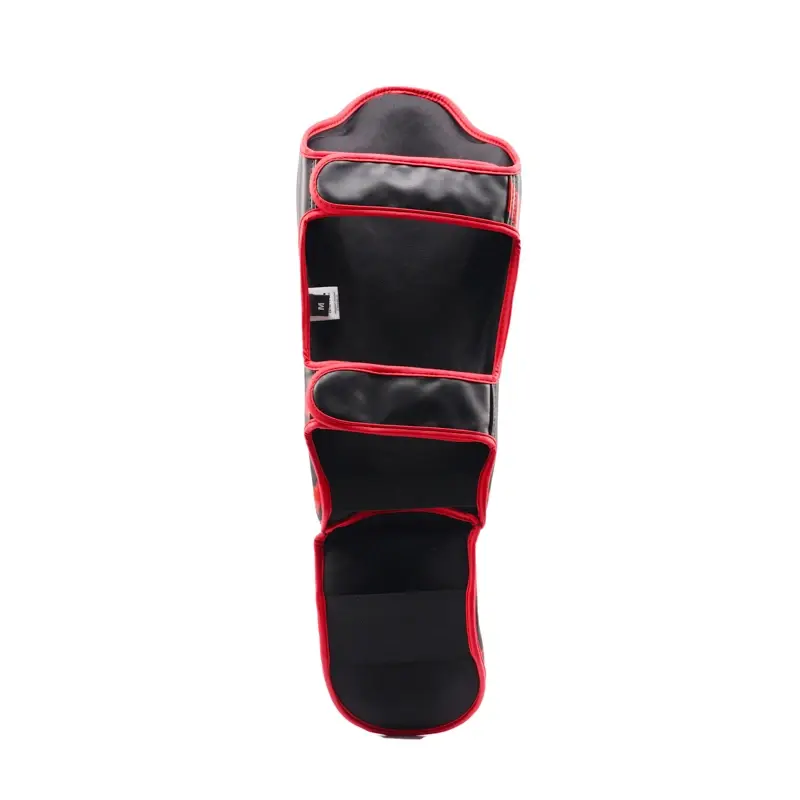 Thumbnail: StormCloud Shin guards with foot, LYNX, Black and Red