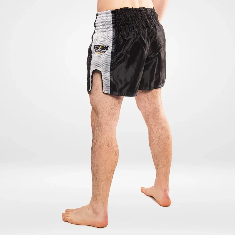 Thumbnail: StormCloud Muay Thai College Shorts Black/White