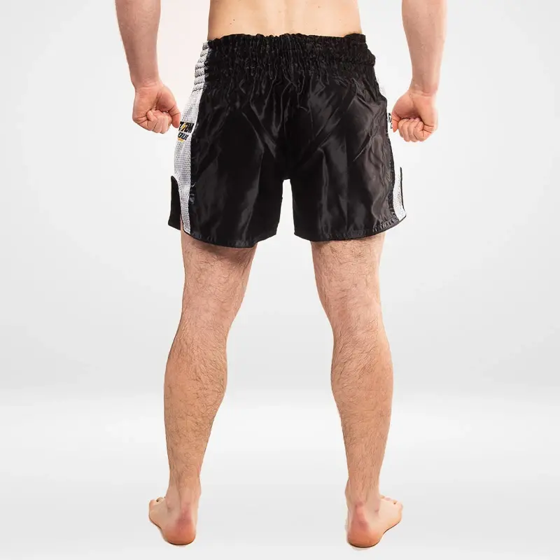 Thumbnail: StormCloud Muay Thai College Shorts Black/White