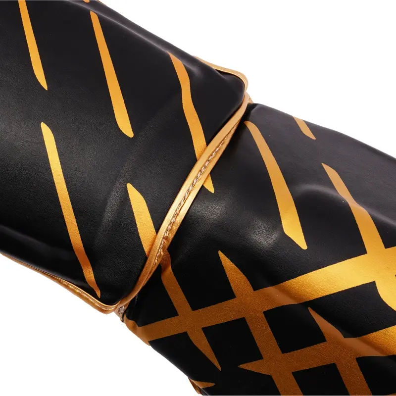 Thumbnail: StormCloud Shin guards with foot, LYNX, Black and Gold
