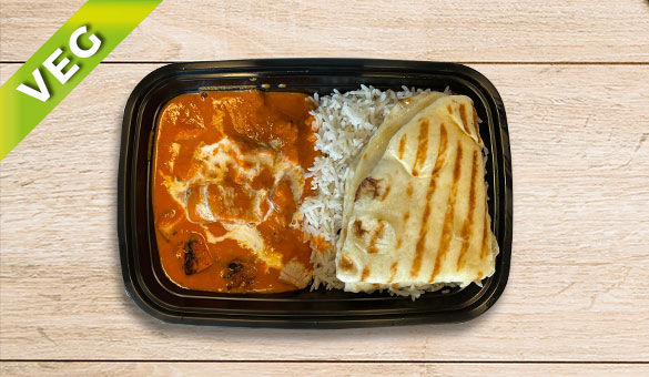 Paneer Tikka Masala with Rice and Naan