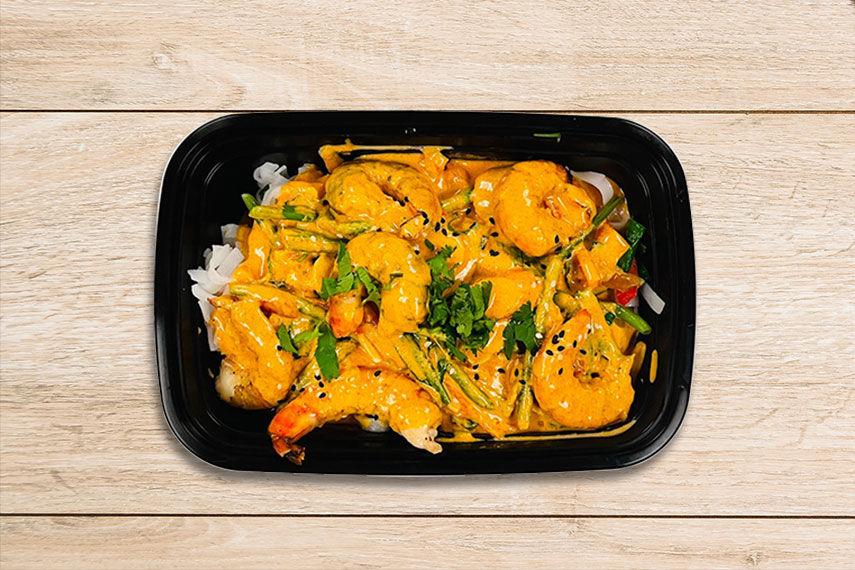 Thai Shrimp Curry with Rice Noodles