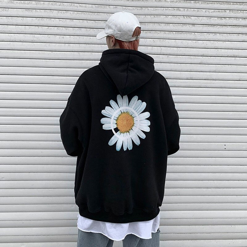 Thumbnail: Trending Baggy Daisy Hoodie Lined With Fleece 