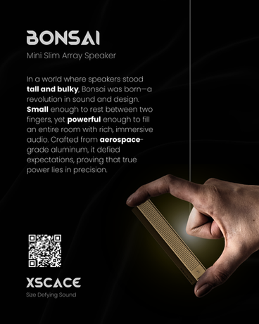 Compact Bonsai speaker delivering 40W sound with a sleek, screwless design, built-in passive crossover, and customizable colors like Anthracite, Champagne, and White, perfect for small to medium rooms and marine-treated (IP66) for durability.
