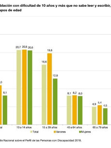 El 9,4% de los argentinos con una discapacidad no saben leer o escribir