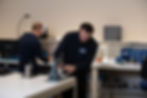 Hugo technology engineers working on medical devices