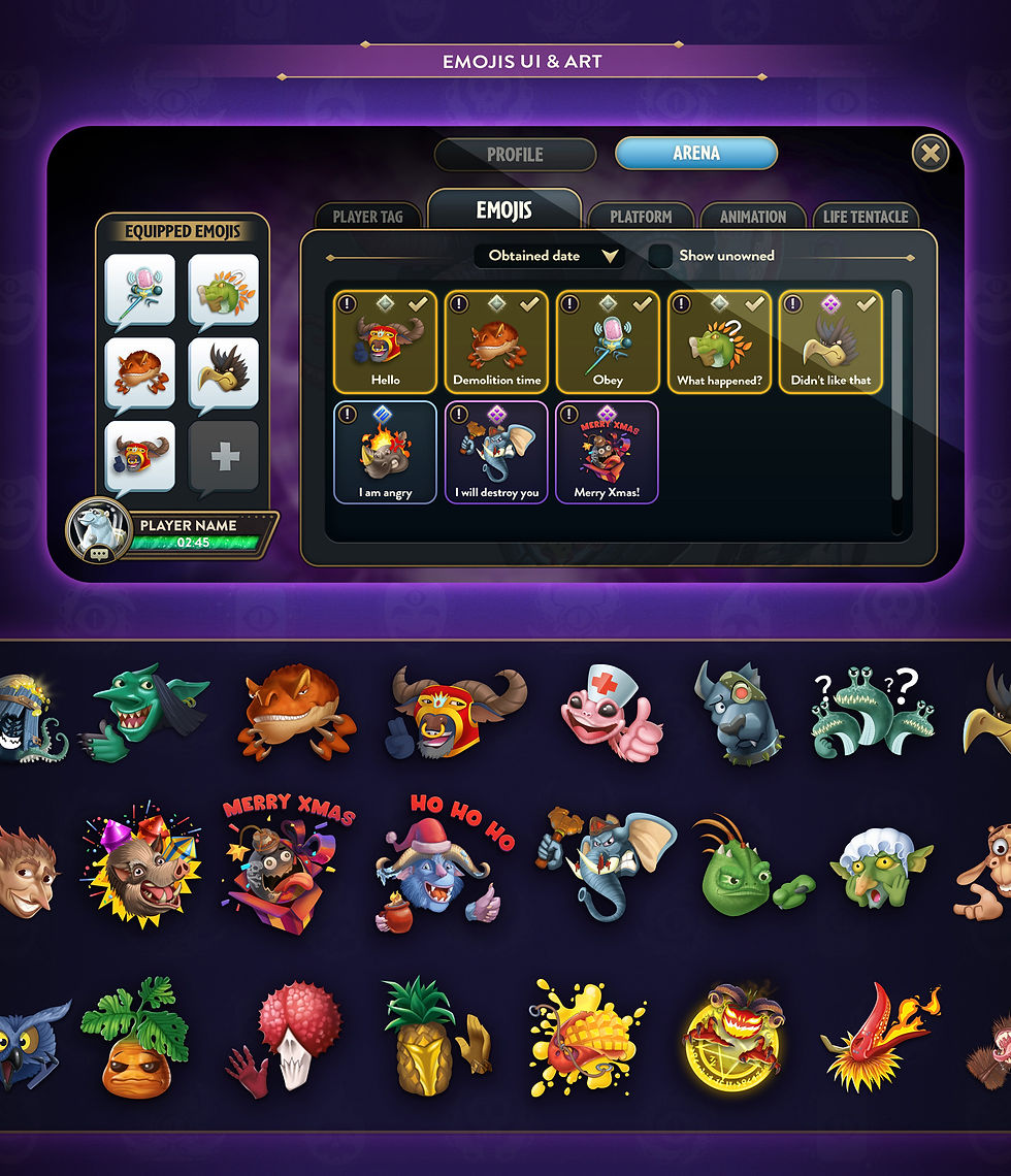 Mindbug online various emoji designs 