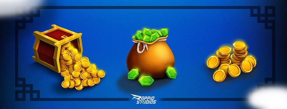 gold and gem packs for mobile game
