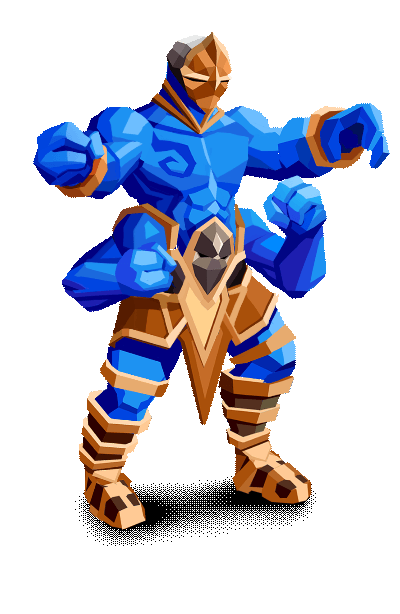 a character animation with 4 hands