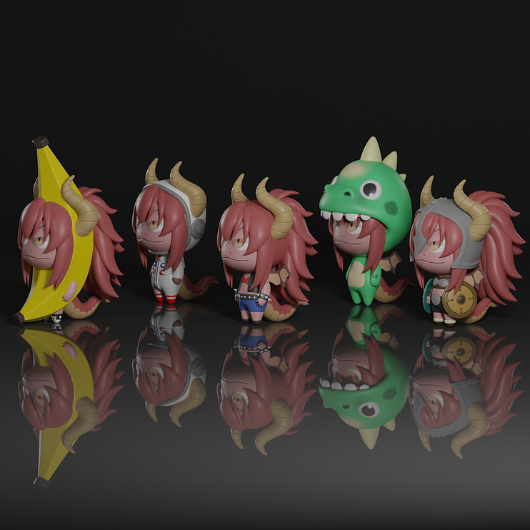 その他 Project Zentreya Geckos figure Banana Project Zentreya - Zentreya Geckos | Novel Horizons