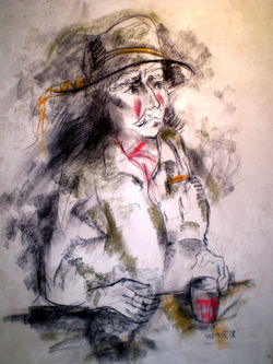EL OVERO - 2008 - (carbonilla y pastel) - 120 x 90.JPG