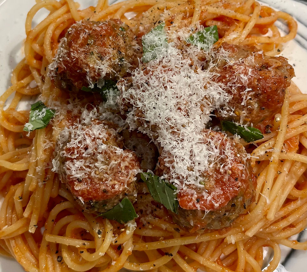 Spaghetti and Meatballs for Sunday Dinner with the Family