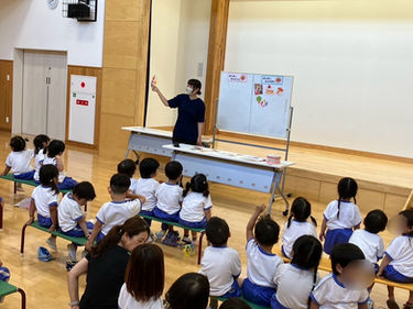 2、3歳児うがい指導