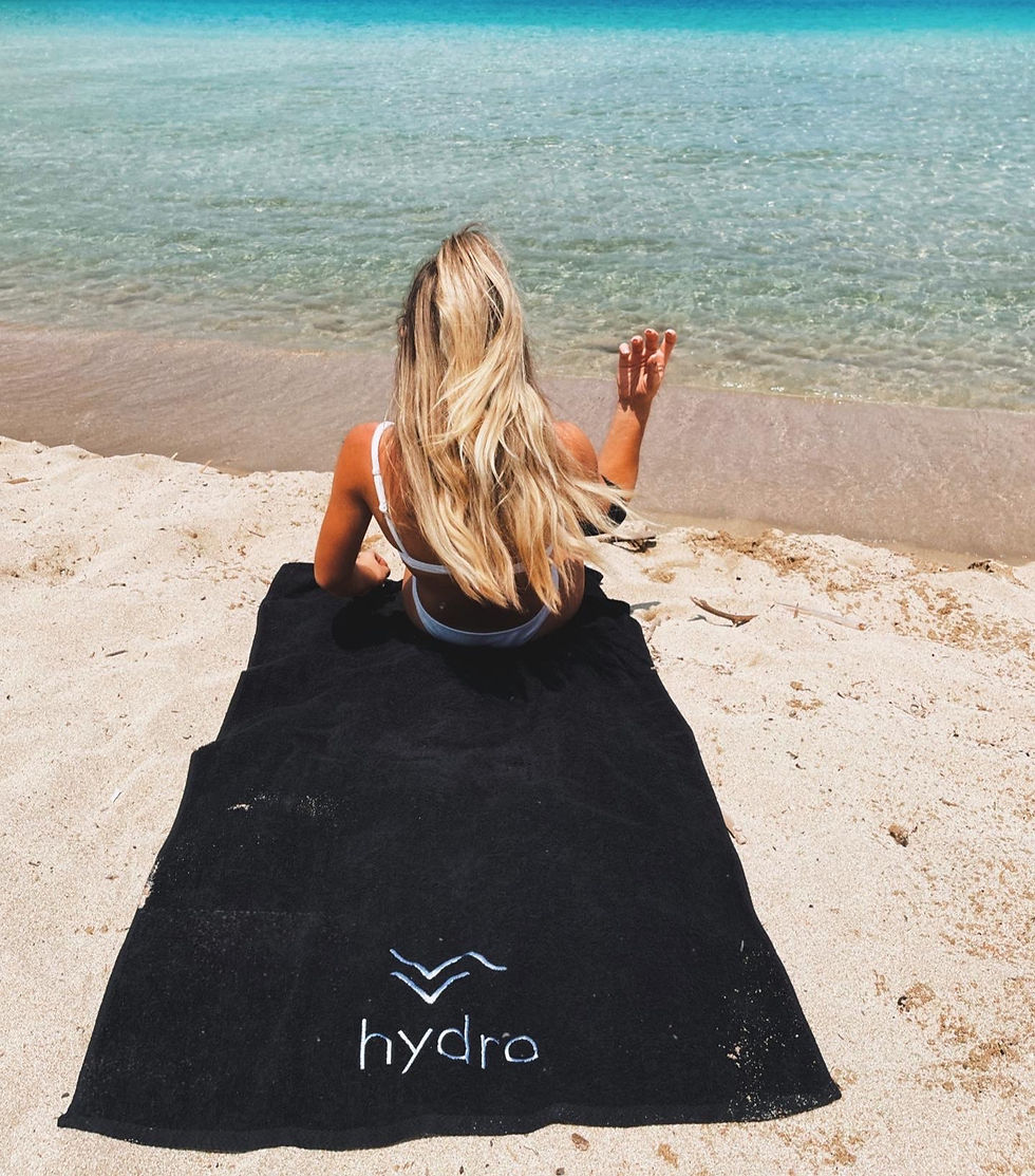 Black Onyx Beach Towel