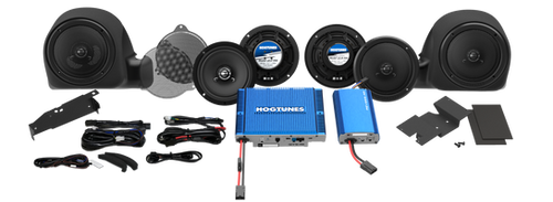 Hogtunes Ultra 6 Pack-XL With 425 Watts RMS Dual Amplifiers, 5.25" Front, 5.25" Rear, & 7" Lower Speakers, Fits 1998-2013 Harley-Davidson Touring Models