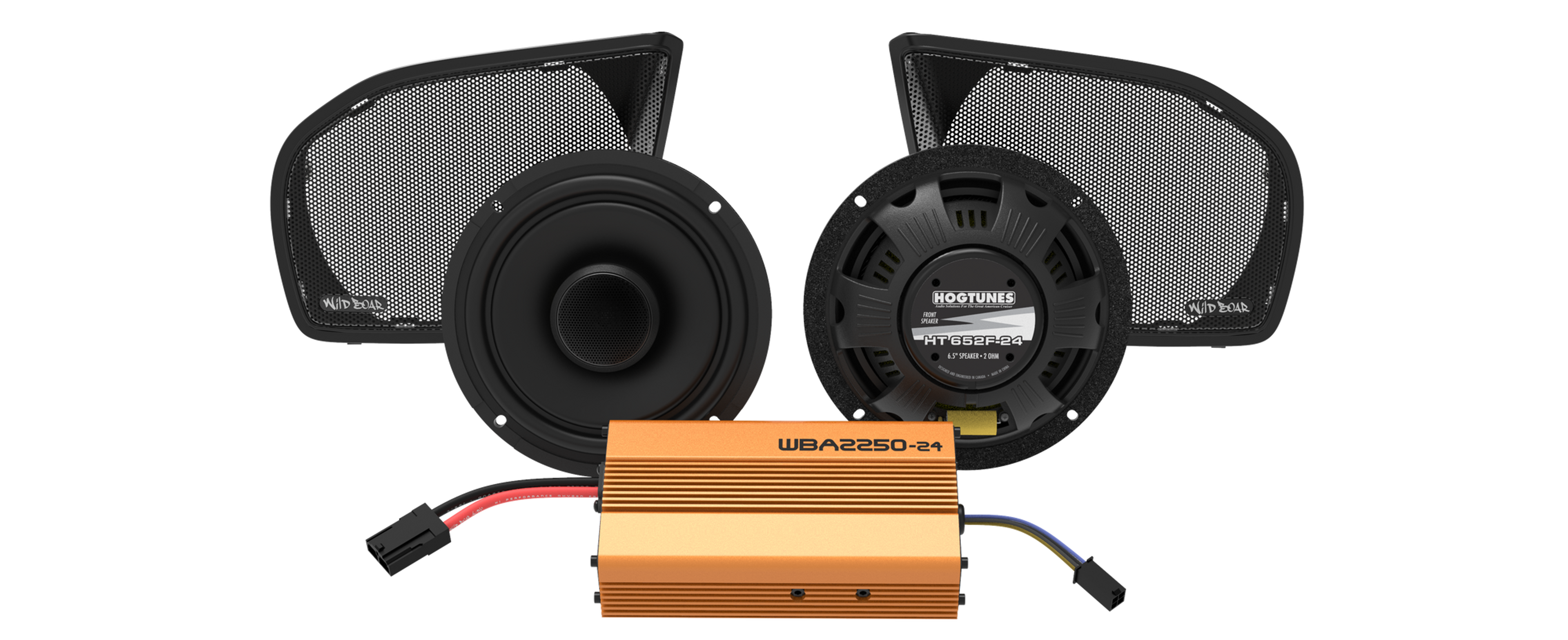 Wild Boar Audio 2 Speaker & Amplifier Kit For Road Glide
