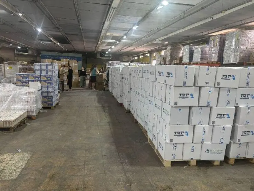 Amid the war and sirens: Hundreds of families came to receive Passover food packages in Lod