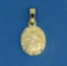 Schutz, Anhänger, Gold, 333, 8 Karat, Segen, Schmuck, Glücksbringer, oval, Vorderseite