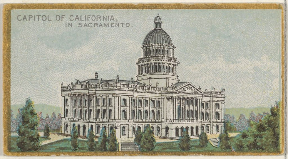 Vintage postcard of California Capitol in Sacramento