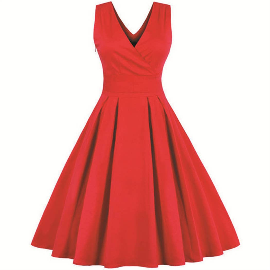 Vintage Style Red Dress