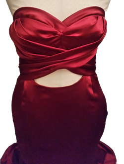 Red custom prom dress
