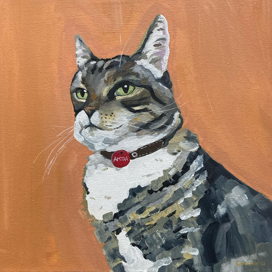 Retrato de un gato cuadro de consuelo castillo