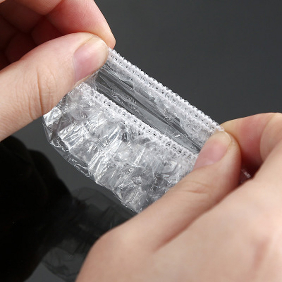 Thumbnail: 100pcs Disposable Waterproof Plastic Ear Cover Dye Shield 