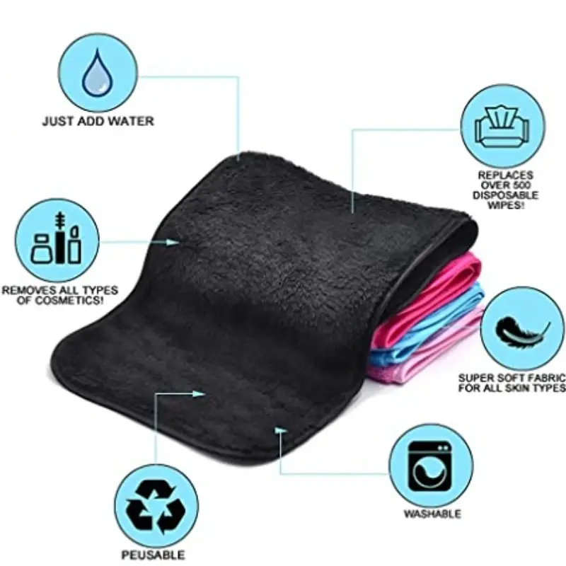 Thumbnail: Microfiber Makeup Remover Pads Reusable - Skincare Beauty Tools