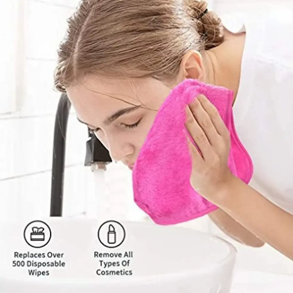 Thumbnail: Microfiber Makeup Remover Pads Reusable - Skincare Beauty Tools