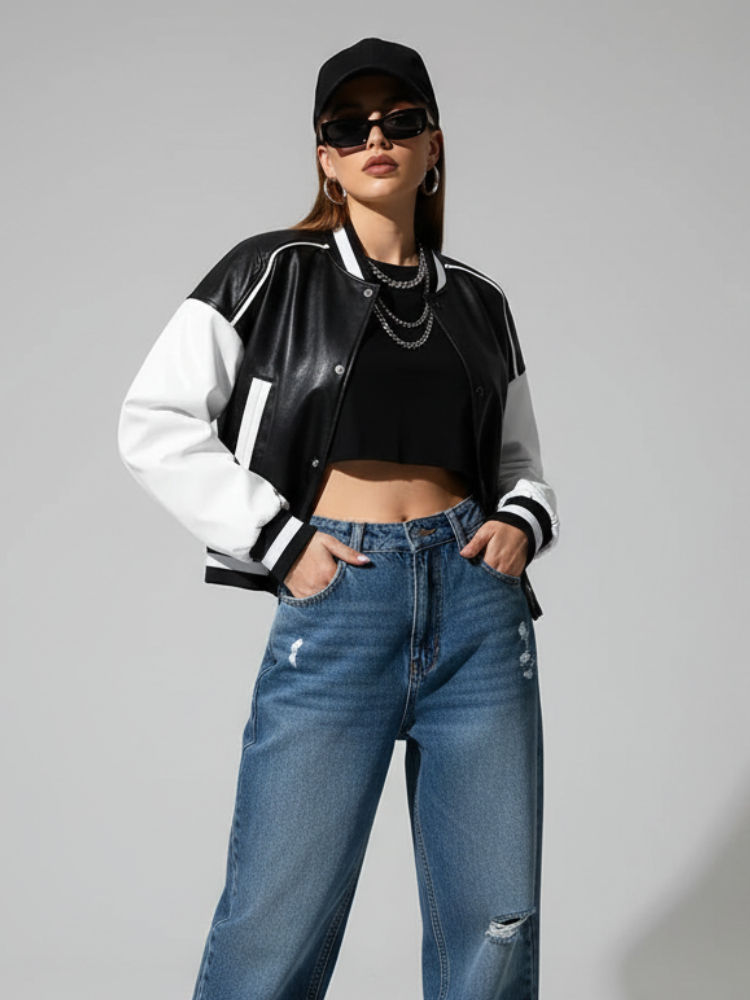 WOMEN'S LOWER EAST SIDE PU LEATHER JACKET — BYMANYC ® NEW YORK 1