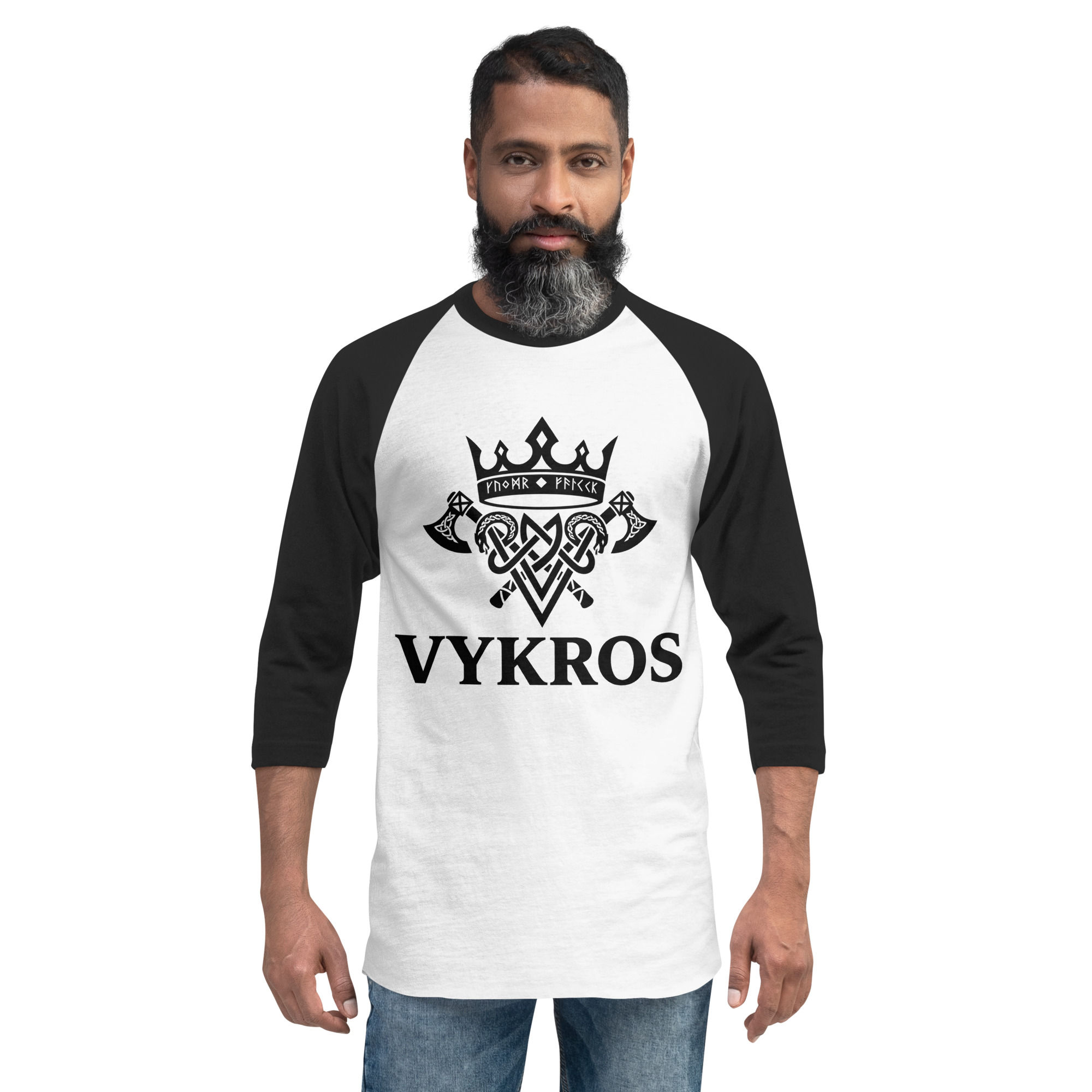 VYKROS | Raw-Edge Athletic Raglan | 3/4 Sleeve