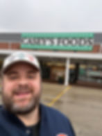 Selfie outside Casey's Foods in Naperville