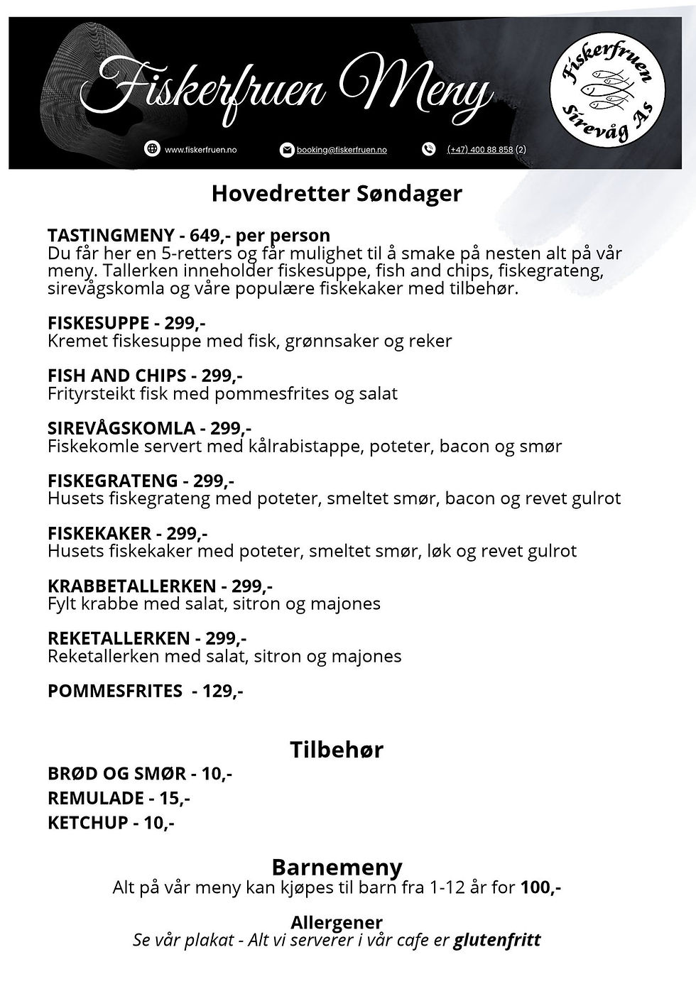 Meny hos Fiskerfruen