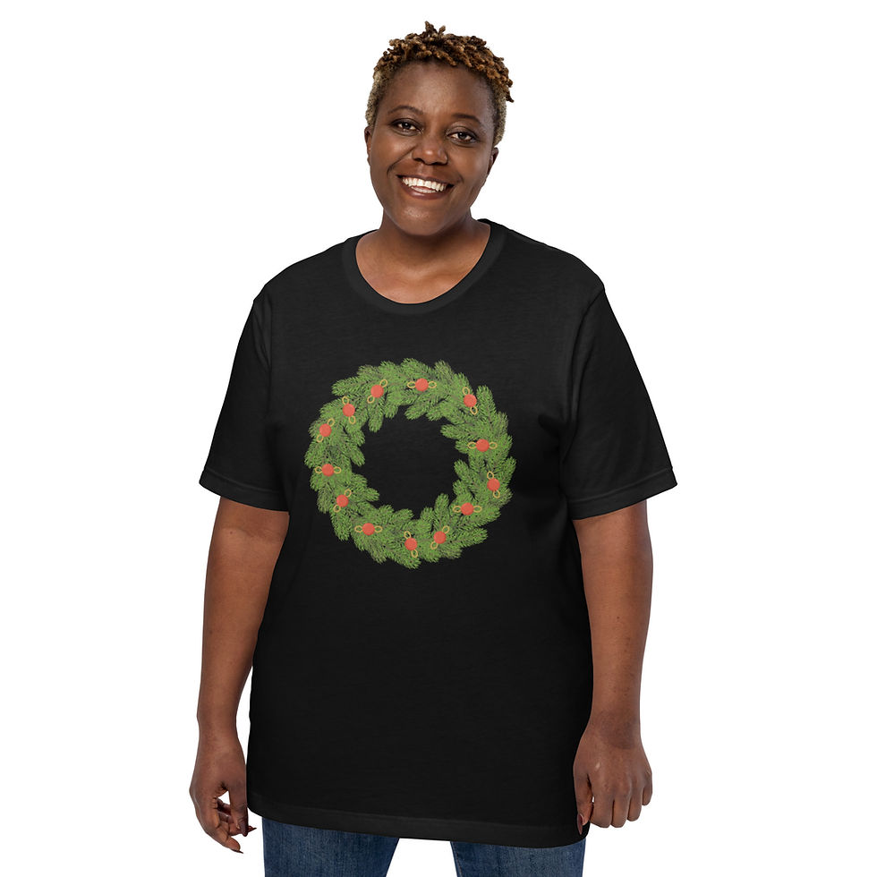 Red Bead Wreath Unisex t-shirt