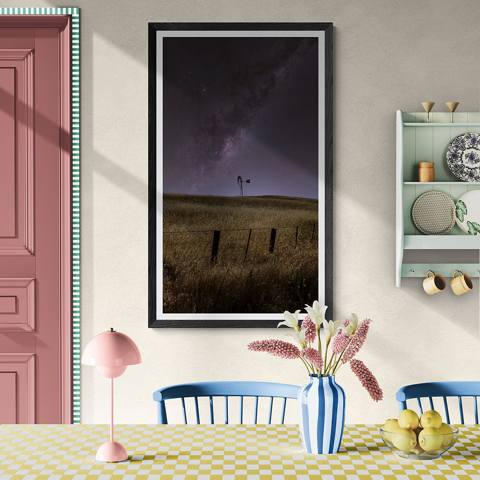 Thumbnail: 'A Windy Hill' - Framed Print or Stretched Canvas