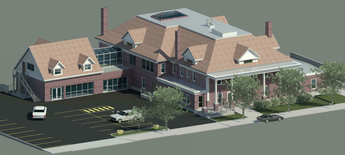 Renovation: Mechanical design services for four story, 24,000 square foot office building and data room HVAC systems.