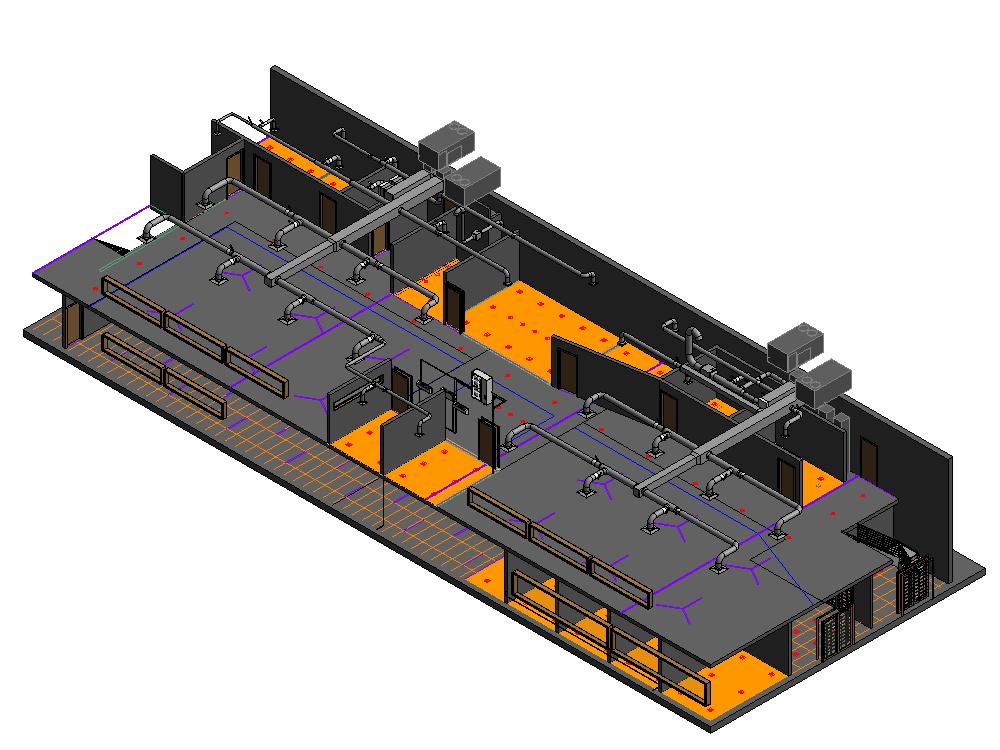 Remodel: Mechanical and Plumbing design services for 13,000 square foot office space remodel.