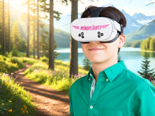 Student in Mindflight7 VR Headset in a calm environment