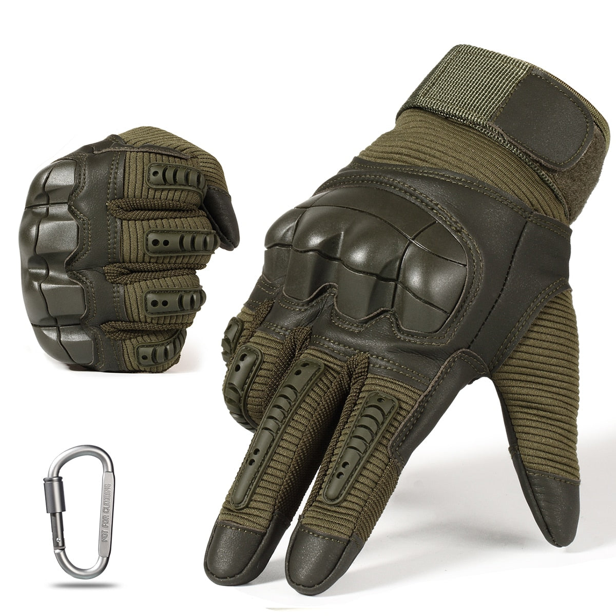 Tactical Military Rubber Hard Knuckle Outdoor Gloves - LY