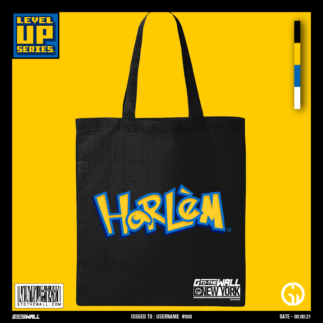 Harlem "G'Kachu" Reusable Tote Bag (Black/Blue/Yellow)