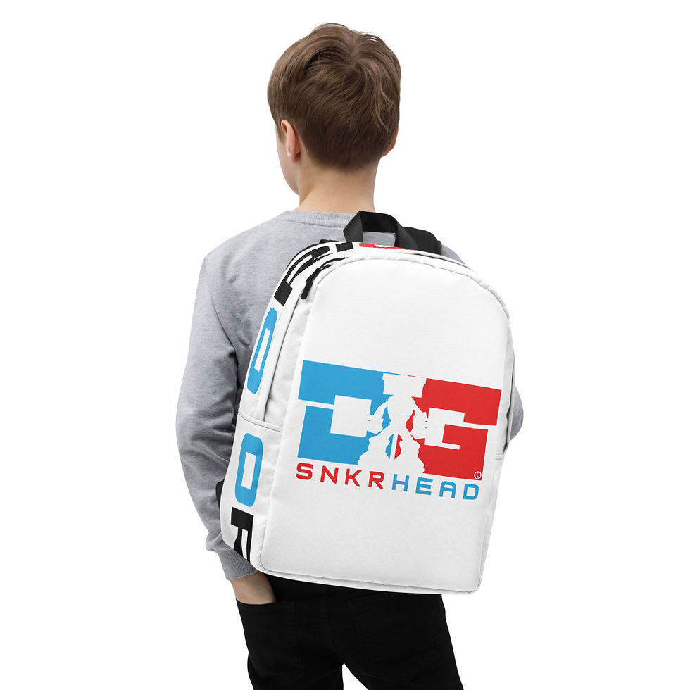 Thumbnail: OG SNKRHEAD Punch Out Logo Minimalist "Original" Backpack (White)