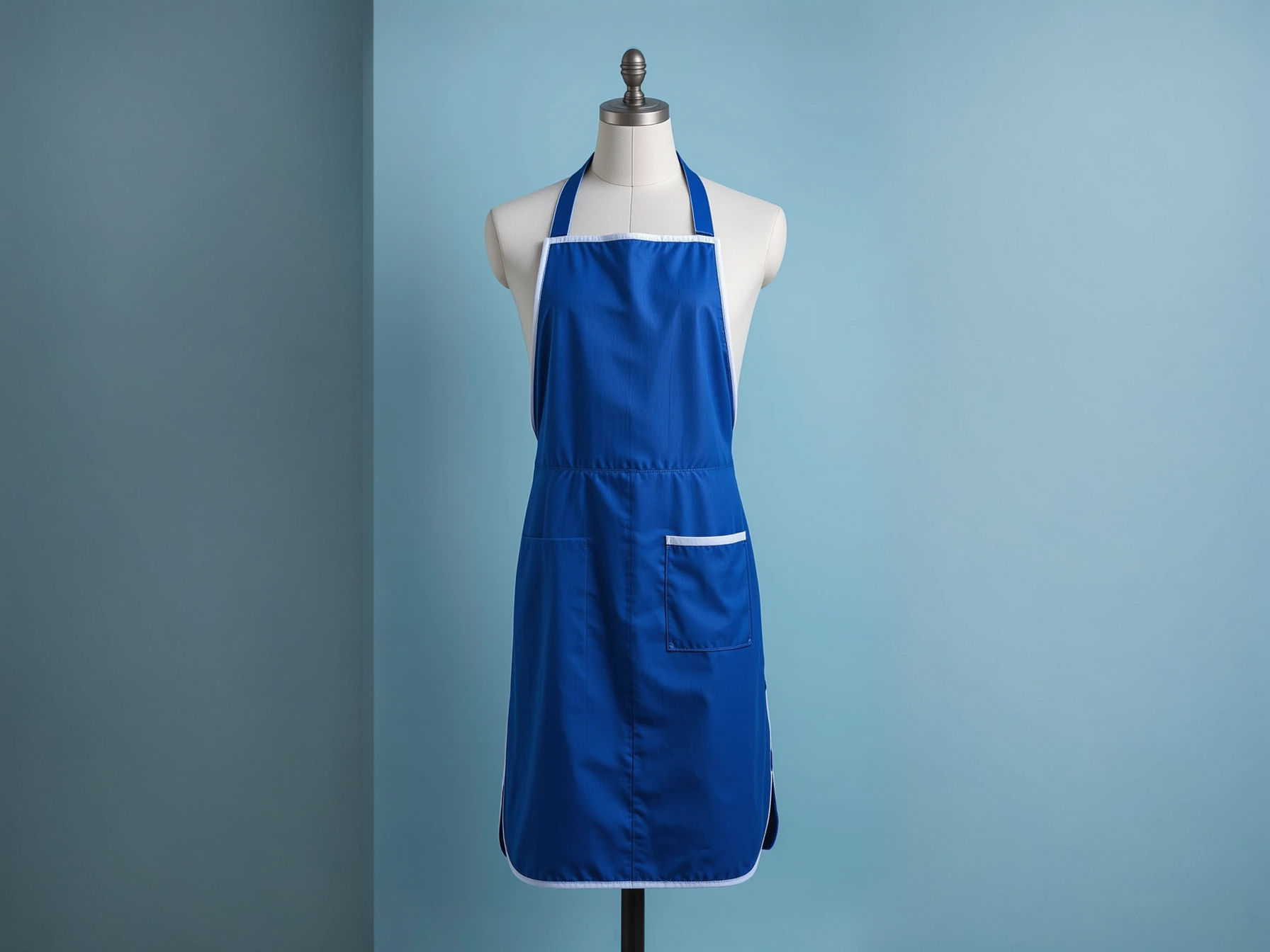 AP-03 Royal Blue Apron with Contrast Piping – Durable, Clean, and Classy