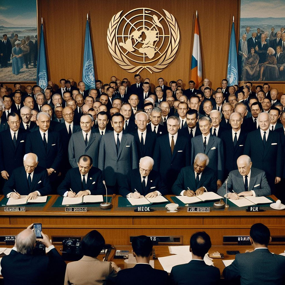 An image of a nuclear proliferation signing.