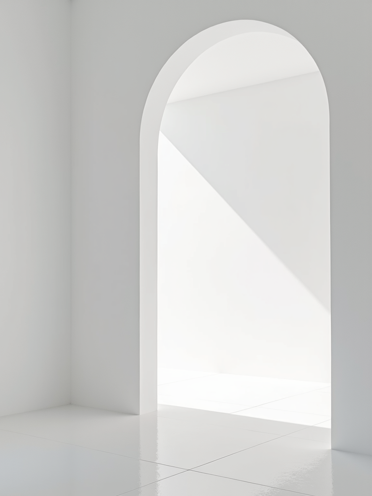 A clean white geometric architectural pattern representing professional career paths and structure.