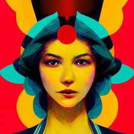 Colorfull oracle woman